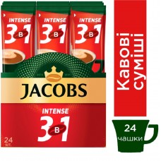 Кофе "Jacobs" 3in1 Intense 1уп х 24 шт(1ящ х 10уп)