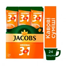 Кофе "Jacobs" 3in1 Original 1уп х 24 шт(1ящ х 10уп)