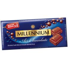 Шоколад в Плитках Миллениум Пористый Мол. 1бл х 28 шт
